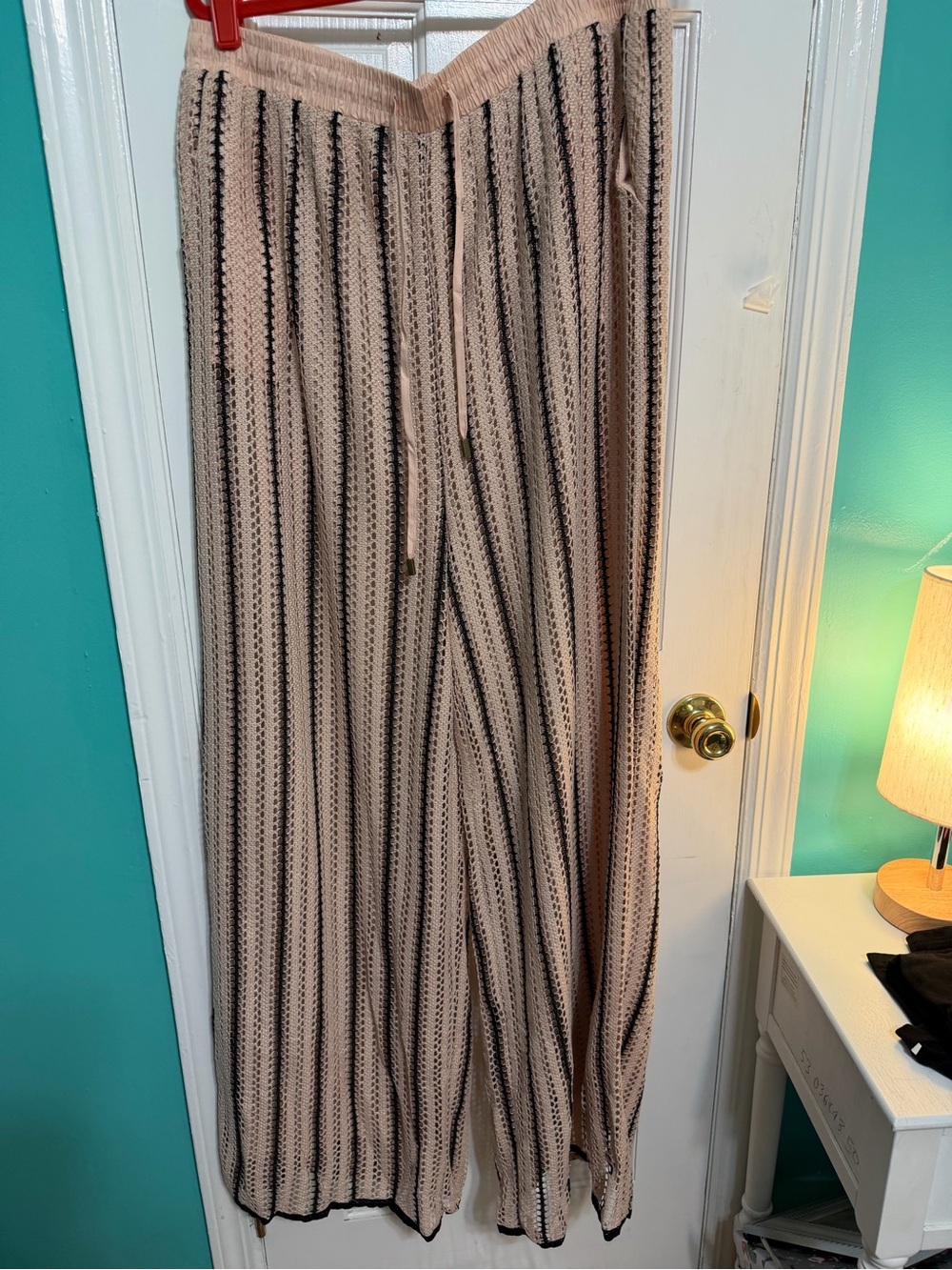 Tall Girl 2x Embroidered Overlay Lined Pants, NIB, $20